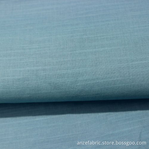 100% Blue Striped BCI Cotton Voile Fabric
